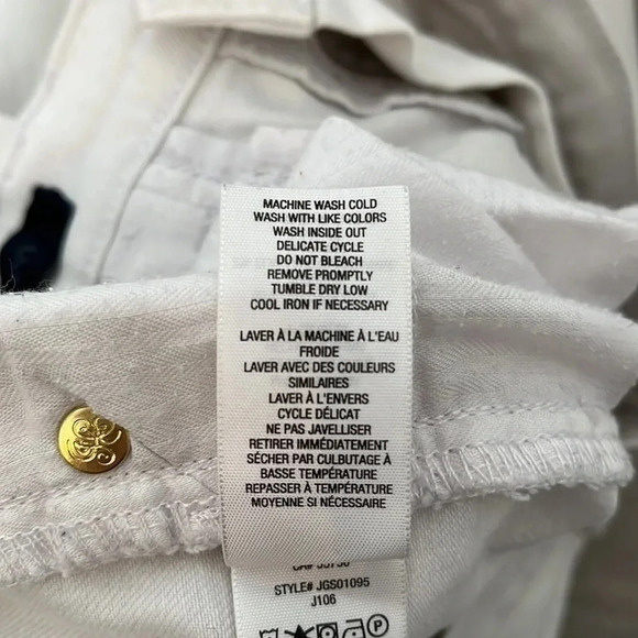 JUICY COUTURE White Low-Rise Denim Jeans, Size 30 - Picture 9 of 10